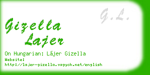 gizella lajer business card